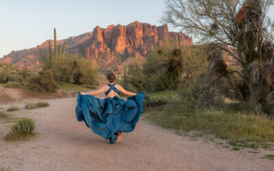 An Impact Dress and the Superstition Mountains